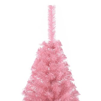 Kunstkerstboom met standaard half 120 cm PVC roze 5