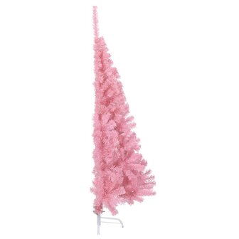 Kunstkerstboom met standaard half 150 cm PVC roze 4