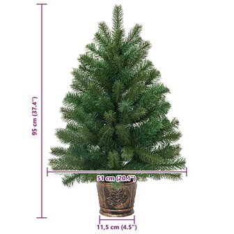 Kunstkerstboom met standaard Groen 95 cm PVC, PE en staal 7