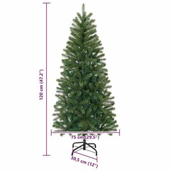 Kunstkerstboom met standaard Groen 120 cm PVC, PE en staal 7