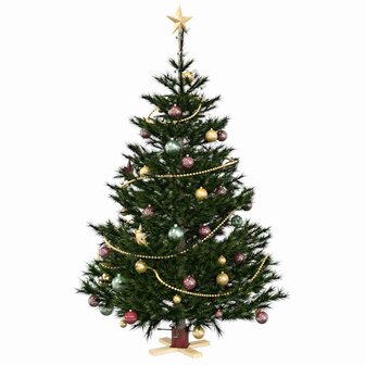 Kerstboomstandaard 1.73 Rood 50 x 50 x 16 cm Massief grenenhout 3