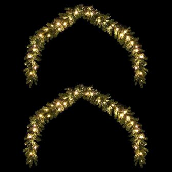Kerstkrans met 600 LED 2 pcs Groen PVC 3