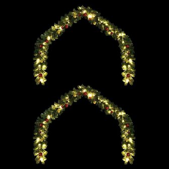Kerstkrans met 600 LED 2 pcs Groen PVC 2