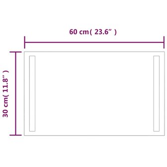 Badkamerspiegel LED 60x30 cm 5
