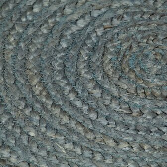 Vloerkleed handgemaakt rond 180 cm jute olijfgroen 4