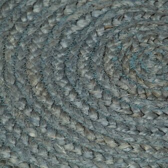 Vloerkleed handgemaakt rond 210 cm jute olijfgroen 4