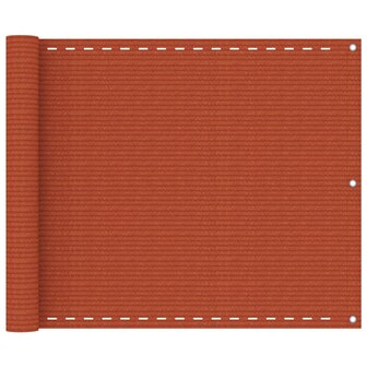 Balkonscherm 75x500 cm HDPE oranje 1