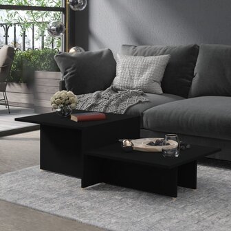 Salontafel 111,5x50x33 cm bewerkt hout zwart 1