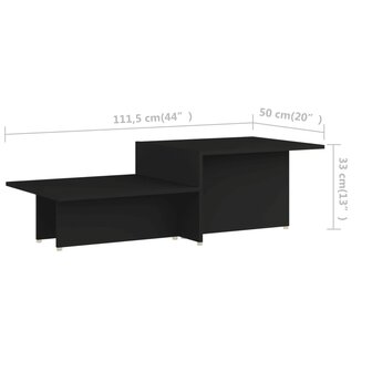 Salontafel 111,5x50x33 cm bewerkt hout zwart 6