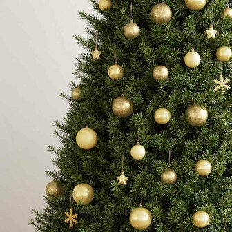 111-delige Kerstballenset polystyreen goudkleurig 3