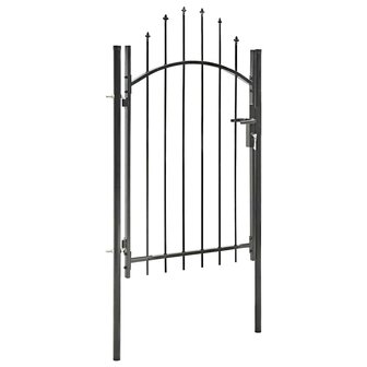 Poort 1x2 m staal zwart 1