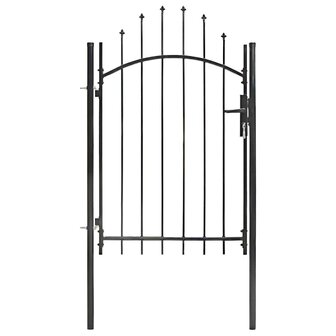 Poort 1x2 m staal zwart 2
