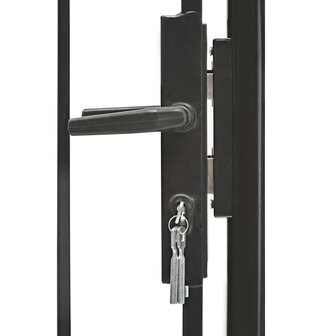 Poort 1x2 m staal zwart 3