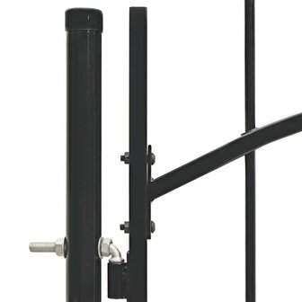 Poort 1x2 m staal zwart 4