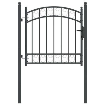Hekpoort met slot Grijs 100 x 100 cm Poedergecoat staal 2