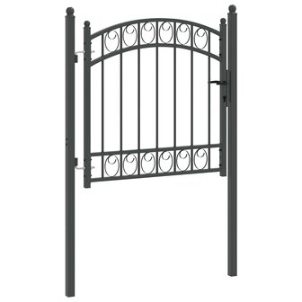 Hekpoort met slot Grijs 100 x 100 cm Poedergecoat staal 5