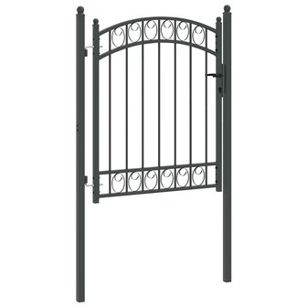 Hekpoort met slot Grijs 150 x 100 cm Poedergecoat staal 5