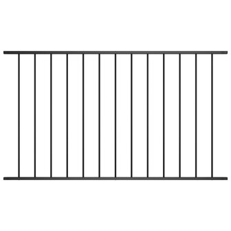 Schuttingpaneel gepoedercoat staal 1,7x1 m zwart 1