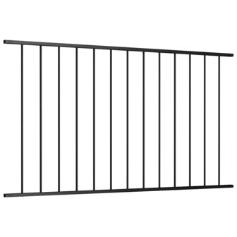 Schuttingpaneel gepoedercoat staal 1,7x1 m zwart 2