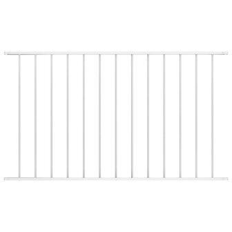 Schuttingpaneel gepoedercoat staal 1,7x1 m wit 1