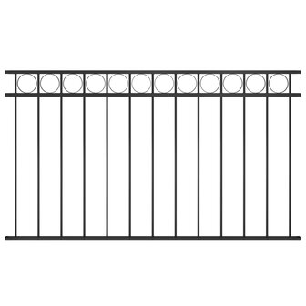 Schuttingpaneel staal 1,7x0,8 m zwart 1