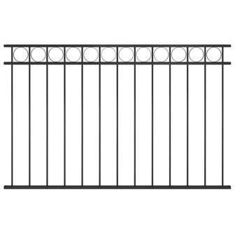 Schuttingpaneel staal 1,7x1 m zwart 1