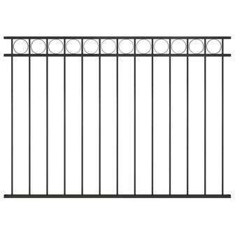 Schuttingpaneel staal 1,7x1,2 m zwart 1