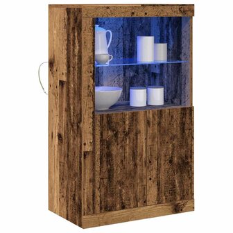 Bijzetkast Oud hout 60.5 x 37 x 100 cm Bewerkt hout 3