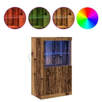 Bijzetkast Oud hout 60.5 x 37 x 100 cm Bewerkt hout 4