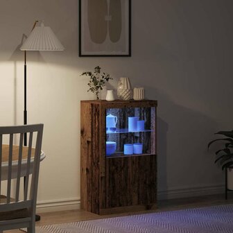 Bijzetkast Oud hout 60.5 x 37 x 100 cm Bewerkt hout 5