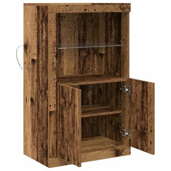 Bijzetkast Oud hout 60.5 x 37 x 100 cm Bewerkt hout 7