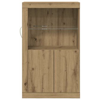 Bijzetkast artisanaal eikenkleurig 60.5 x 37 x 100 cm 6
