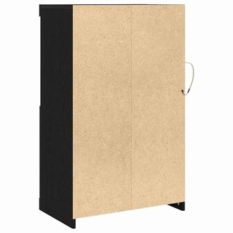 Bijzetkast Zwart eiken 60.5 x 37 x 100 cm Bewerkt hout 9
