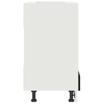 Ovenkast Riga Zwart eiken 60 x 46 x 81.5 cm Bewerkt hout 6