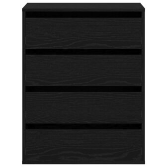 Ladekast met lade Zwart eiken 60 x 41 x 76 cm Bewerkt hout 7