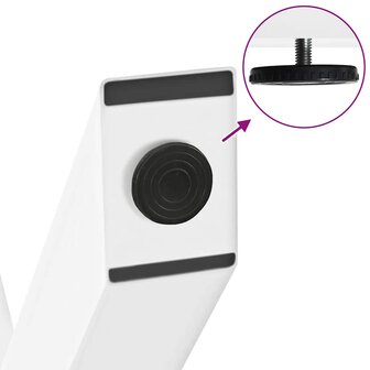 Salontafelpoten 2 st X-vormig 28x(42-43) cm staal wit 9