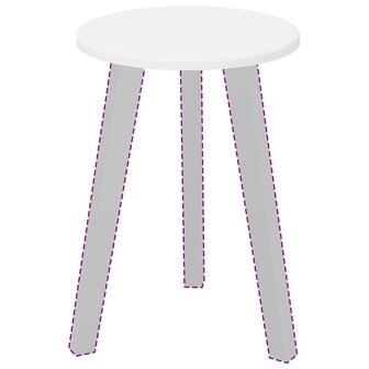 Tafelblad Wit 30 x 30 x 1.5 cm Bewerkt hout 3