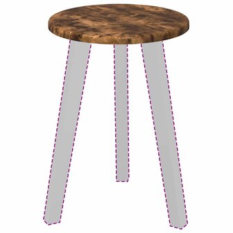 Tafelblad Gerookt eiken 30 x 30 x 1.5 cm Bewerkt hout 3