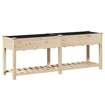 Tuin Bloempot Beige 203 x 53 x 76.5 cm Massief vurenhout 2
