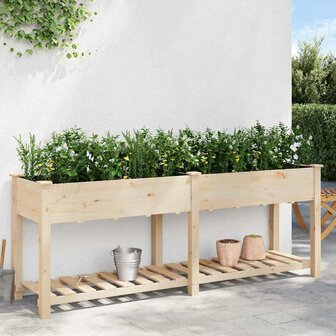 Tuin Bloempot Beige 203 x 53 x 76.5 cm Massief vurenhout 4