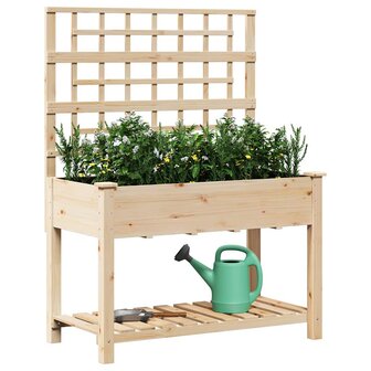 Tuin Bloempot Beige 115 x 60.5 x 153 cm Massief vurenhout 3
