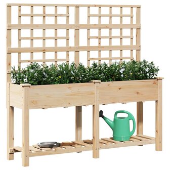 Tuin Bloempot Beige 161 x 46 x 152.5 cm Massief vurenhout 3