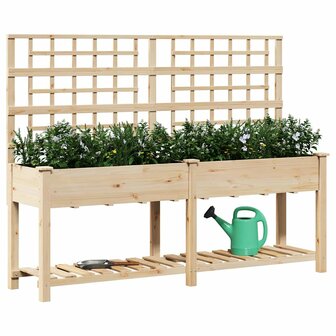 Tuin Bloempot Beige 203.5 x 54 x 152.5 cm Massief vurenhout 3