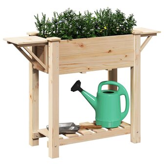 Tuin Bloempot Beige 111 x 37 x 76.5 cm Massief vurenhout 3