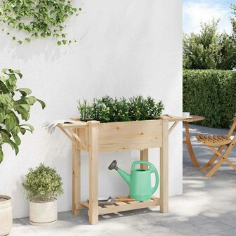Tuin Bloempot Beige 111 x 37 x 76.5 cm Massief vurenhout 4