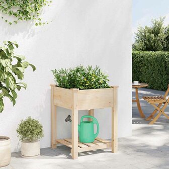 Tuin Bloempot Beige 60.5 x 60 x 76.5 cm Massief vurenhout 4