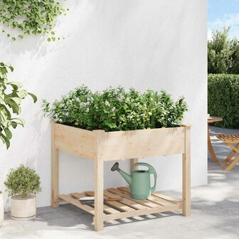 Tuin Bloempot Beige 90 x 90 x 76.5 cm Massief vurenhout 4