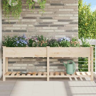 Tuin Bloempot Beige 203.5 x 53 x 76.5 cm Massief vurenhout 1