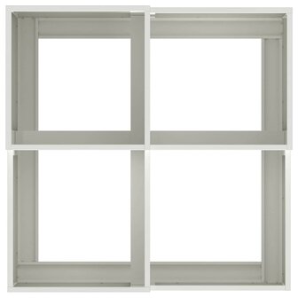 Tuin Bloempot Wit 100 x 100 x 48 cm Staal 8