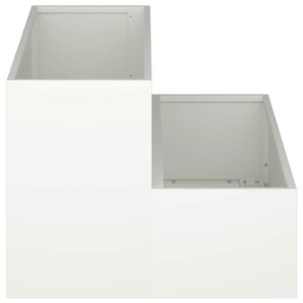 Tuin Bloempot Wit 100 x 60 x 45 cm Staal 7